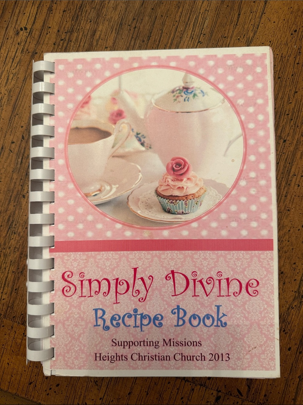 2 for $14 ⭐️ Simply Divine Pink Recipe Book - Decorative Spiral-Bound Cookbook